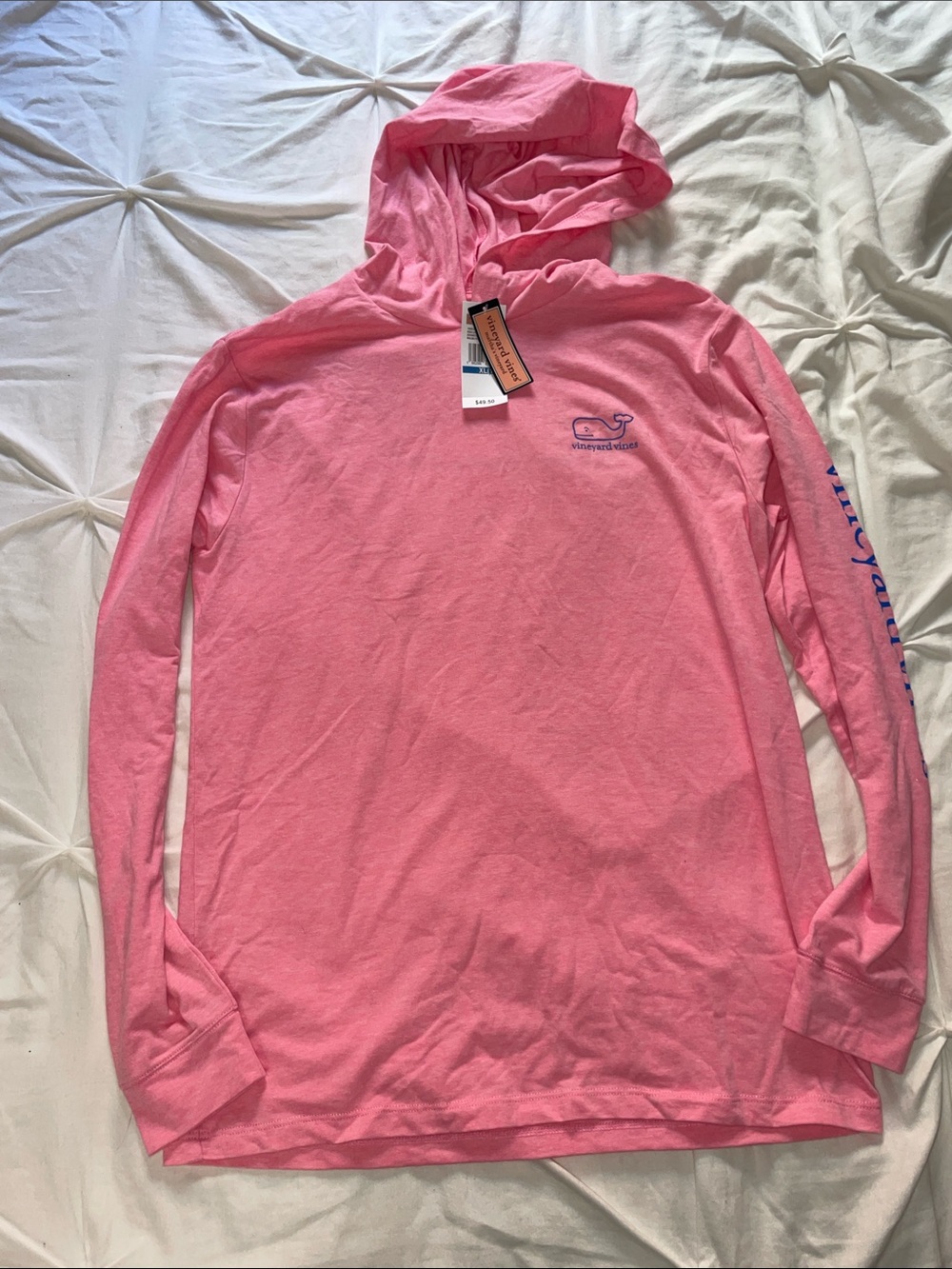 NWT Girl’s Vineyard Vines Pink Lightweight Hooded Tee